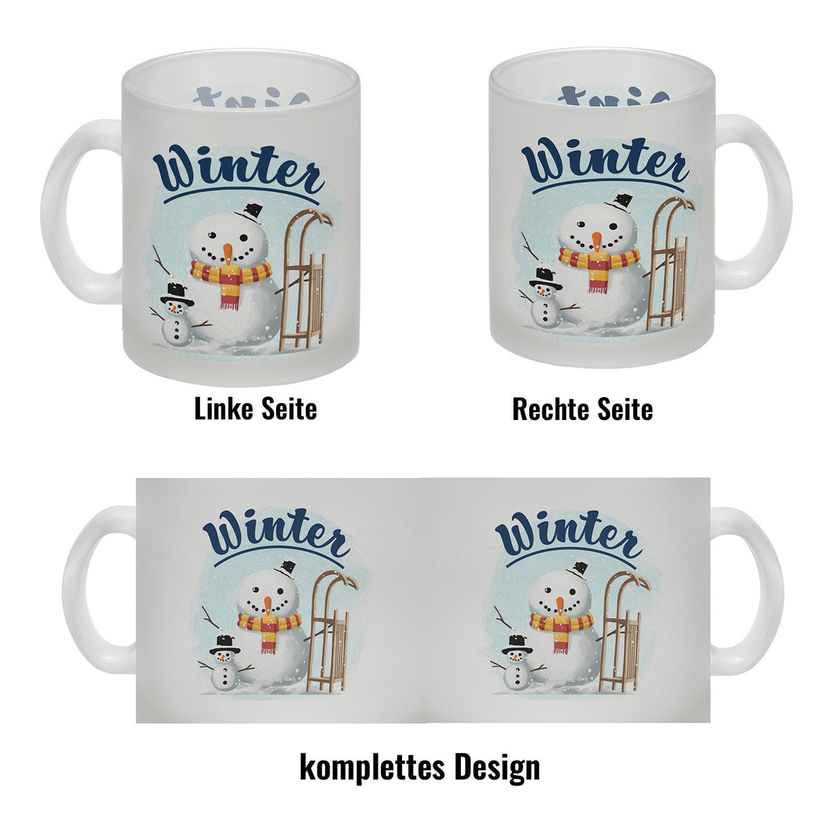 Winter Schneemann Kaffeebecher