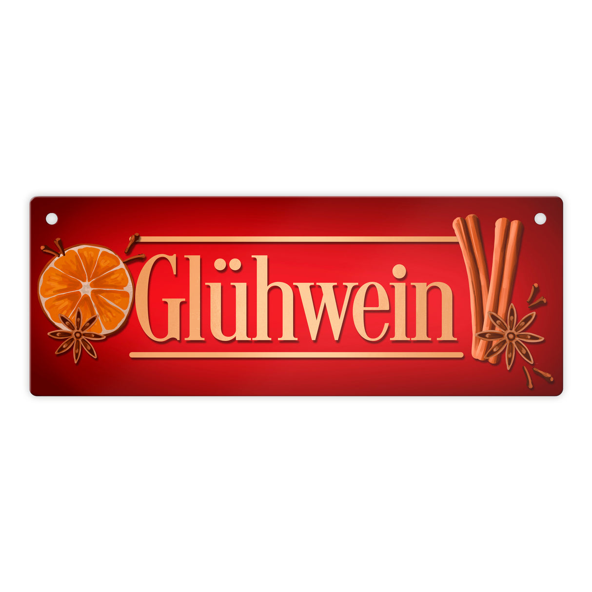 Glühwein Metallschild