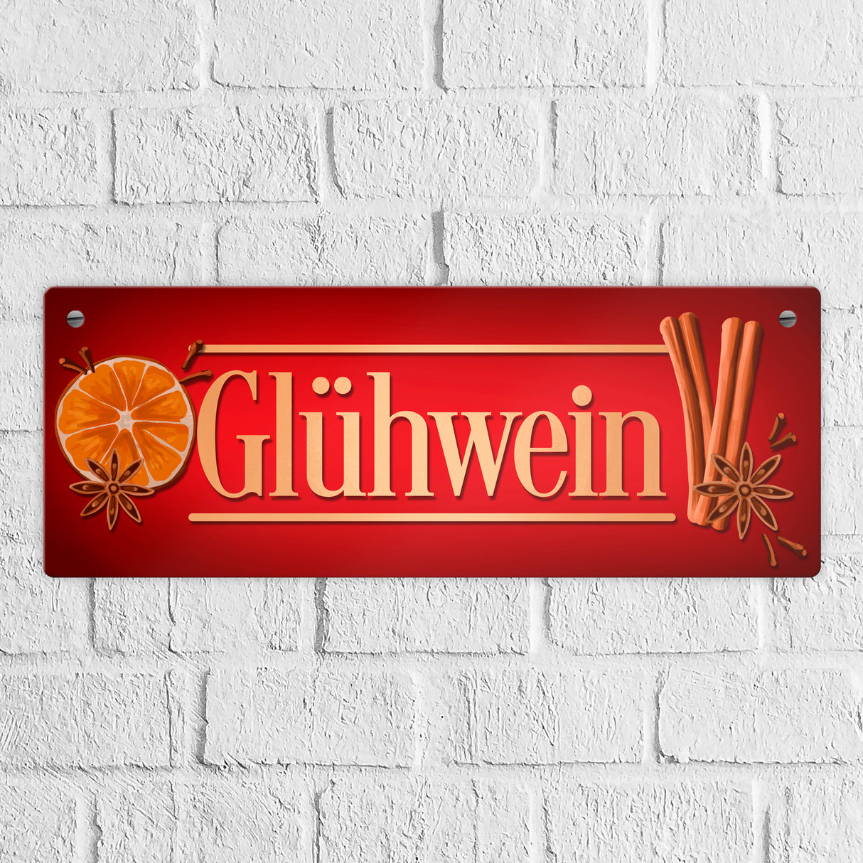 Glühwein Metallschild