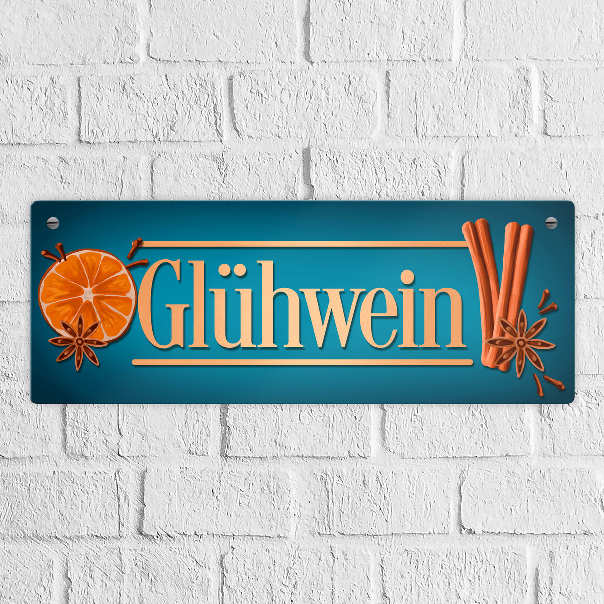 Glühwein Metallschild