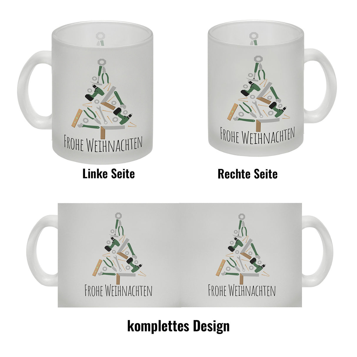 Frohe Weihnachten Handwerker Kaffeebecher