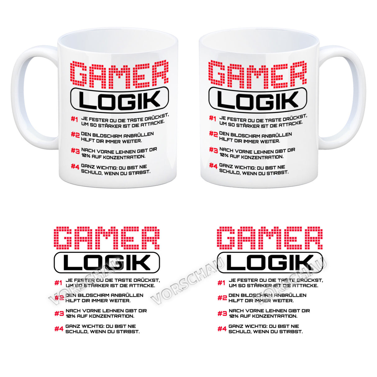 Gamer Logik Kaffeebecher