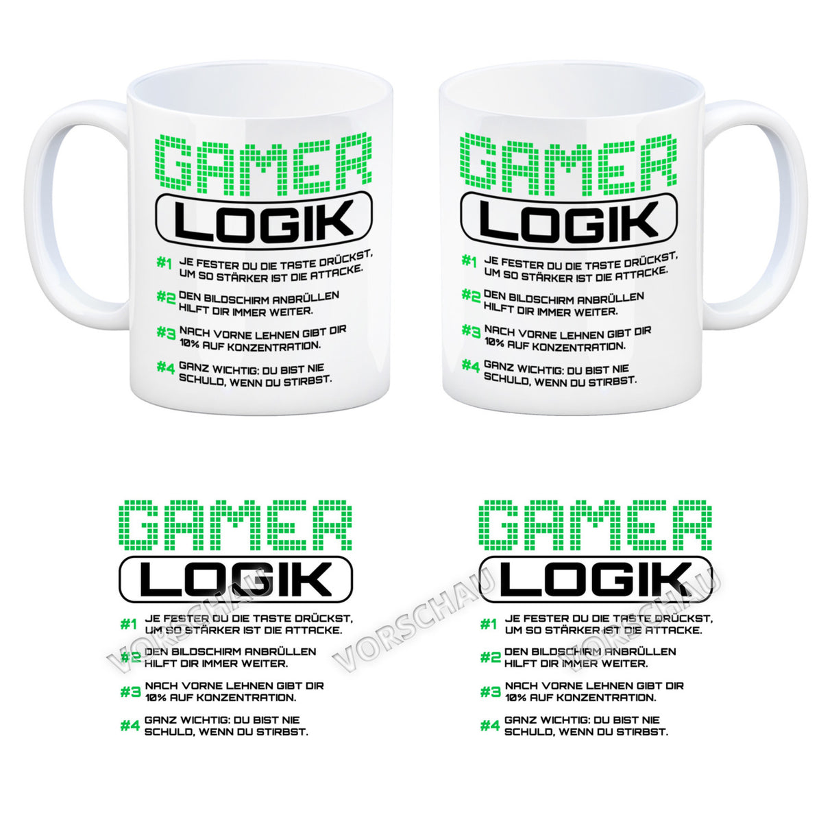 Gamer Logik Kaffeebecher
