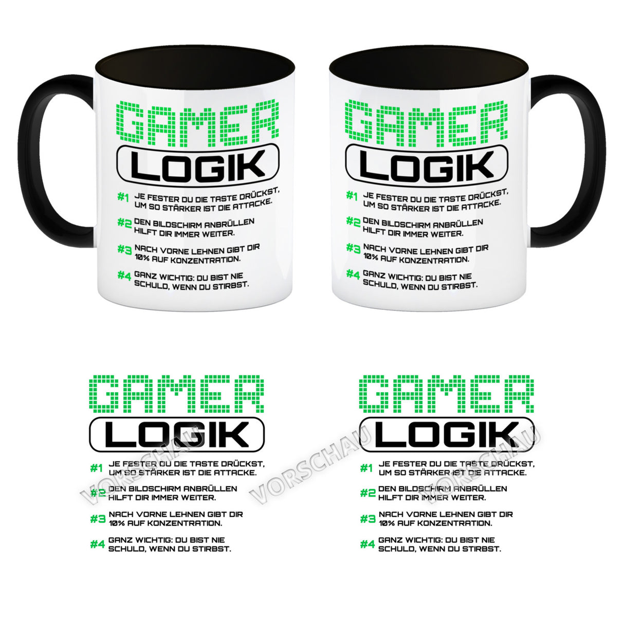 Gamer Logik Kaffeebecher