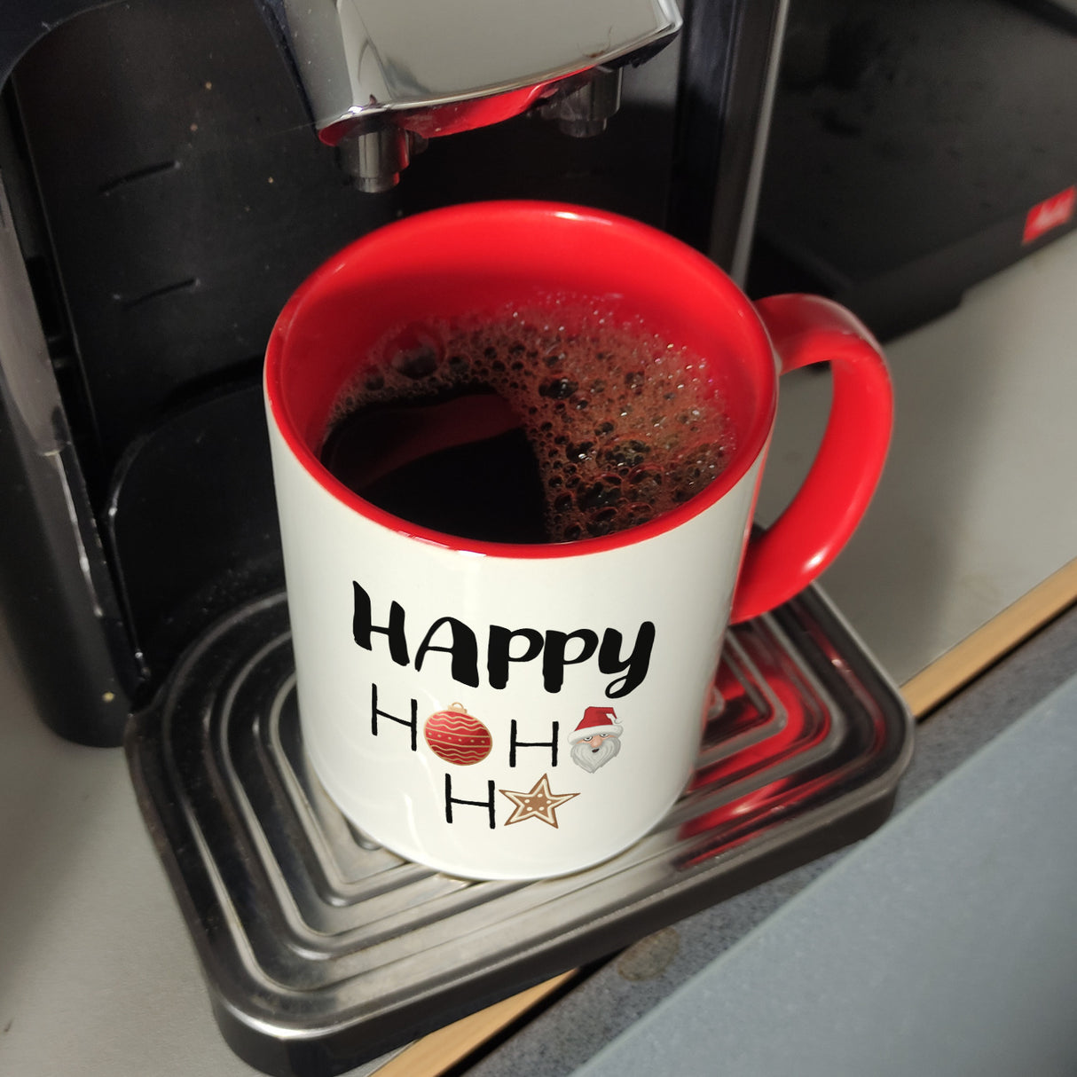 Happy HoHoHo Weihnachtsspruch Kaffeebecher