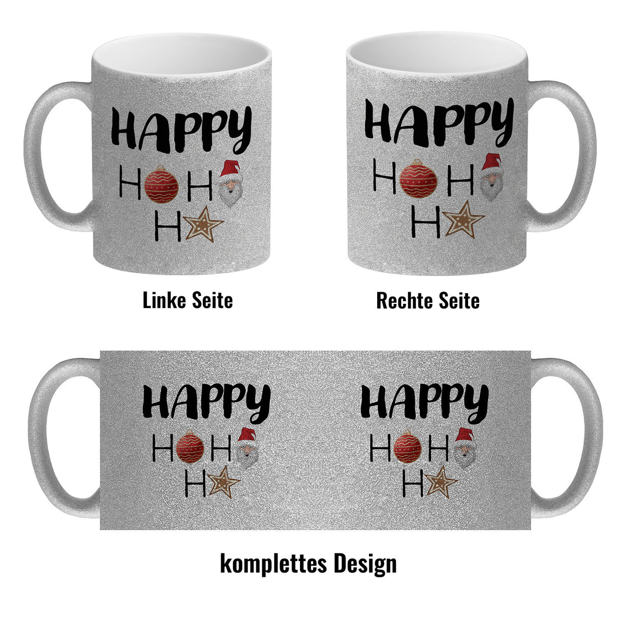 Happy HoHoHo Weihnachtsspruch Kaffeebecher