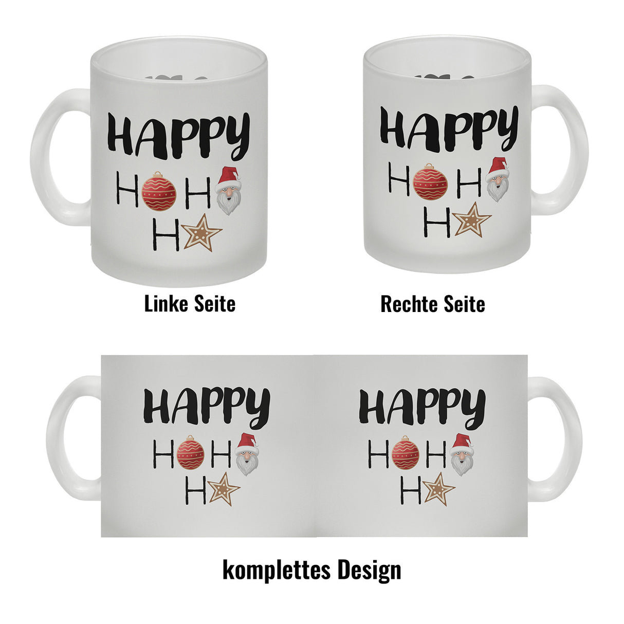 Happy HoHoHo Weihnachtsspruch Kaffeebecher