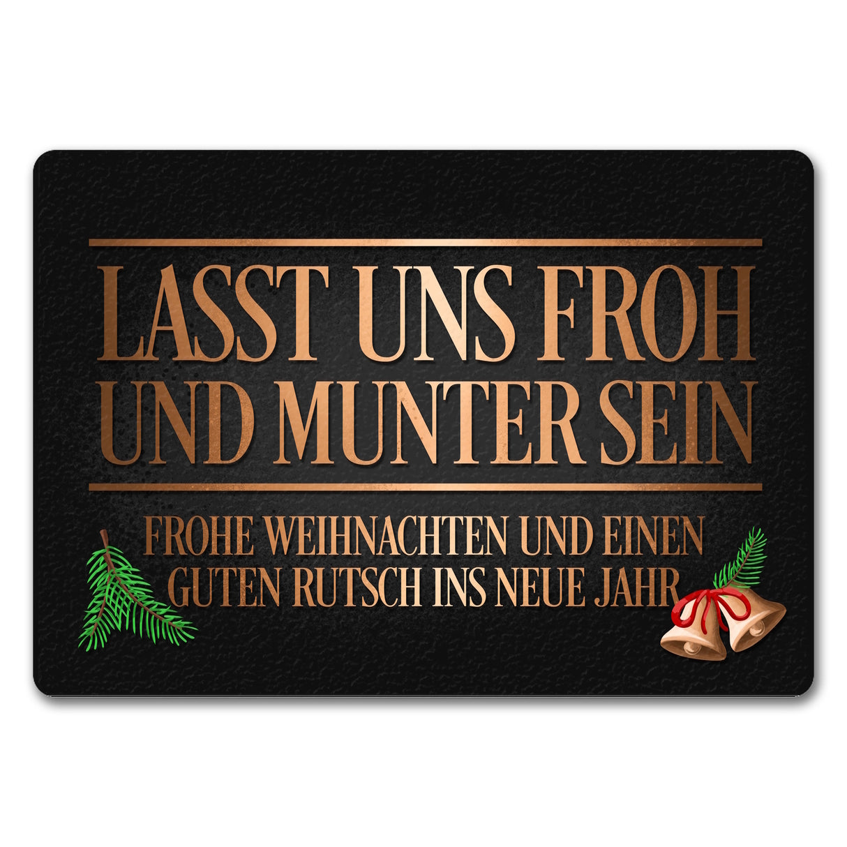 Lasst uns froh und munter sein Weihnachten Fußmatte