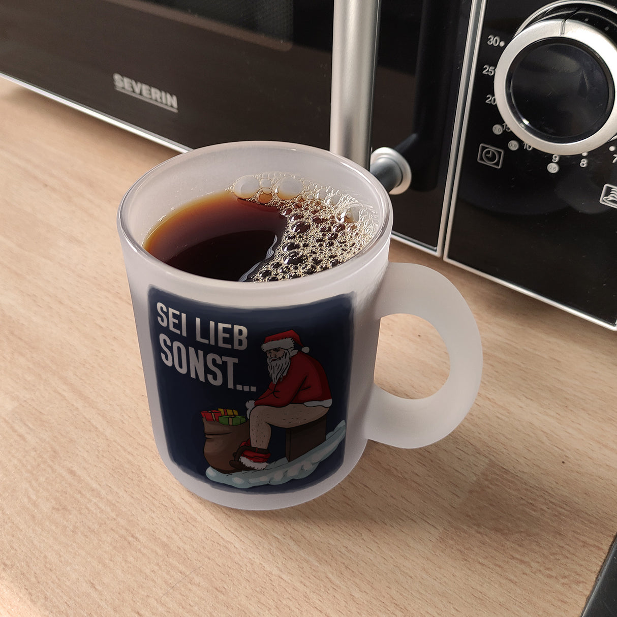 Sei lieb sonst… frecher Weihnachtsmann Kaffeebecher