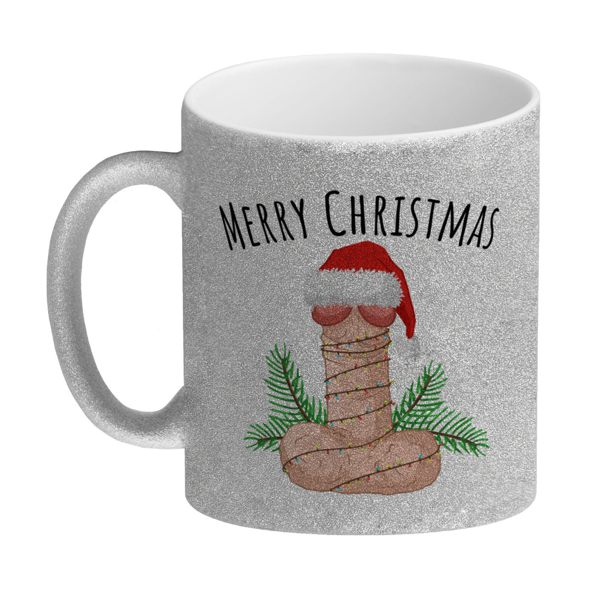 Merry Christmas Penis mit Weihnachtsmütze Kaffeebecher