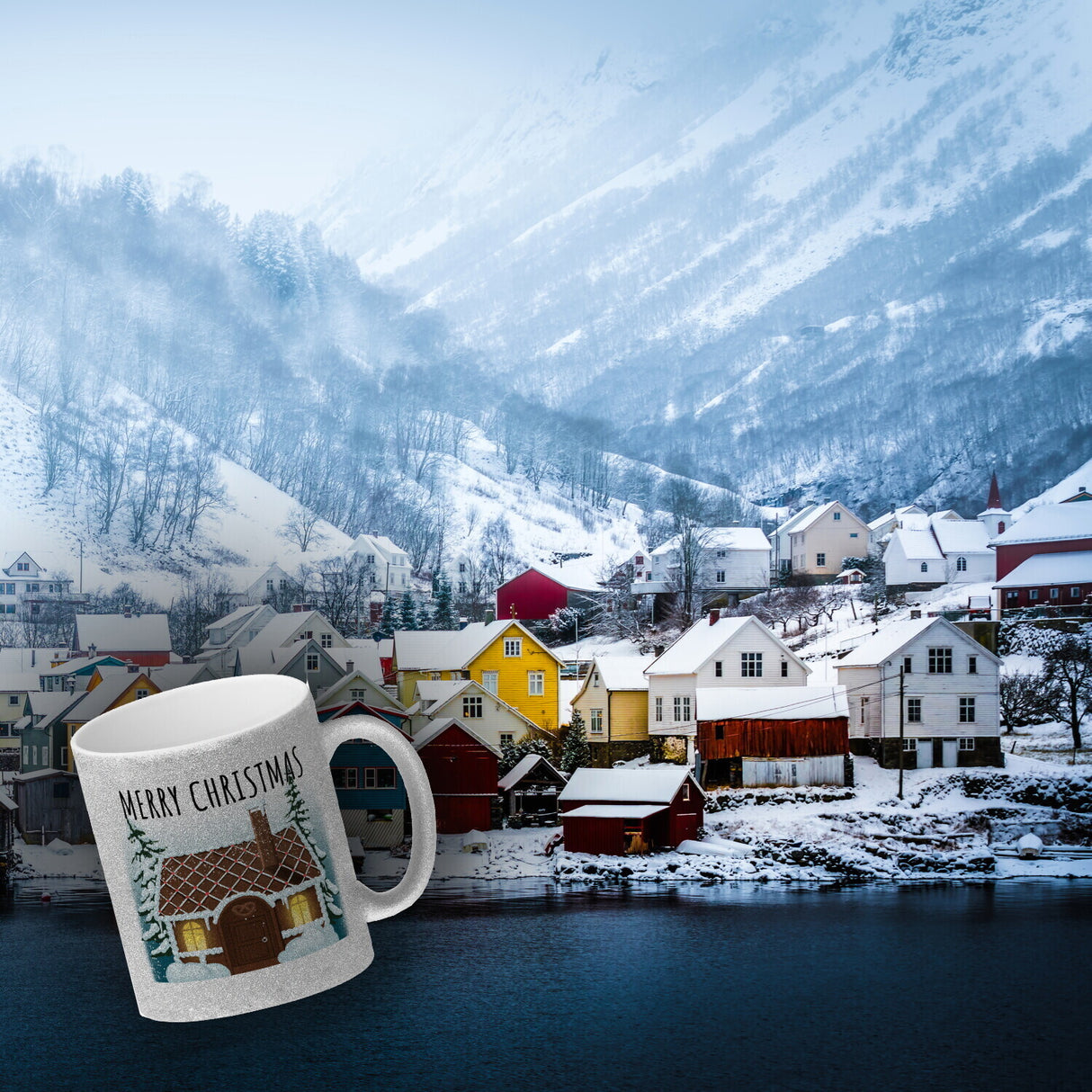 Merry Christmas Lebkuchenhaus Kaffeebecher