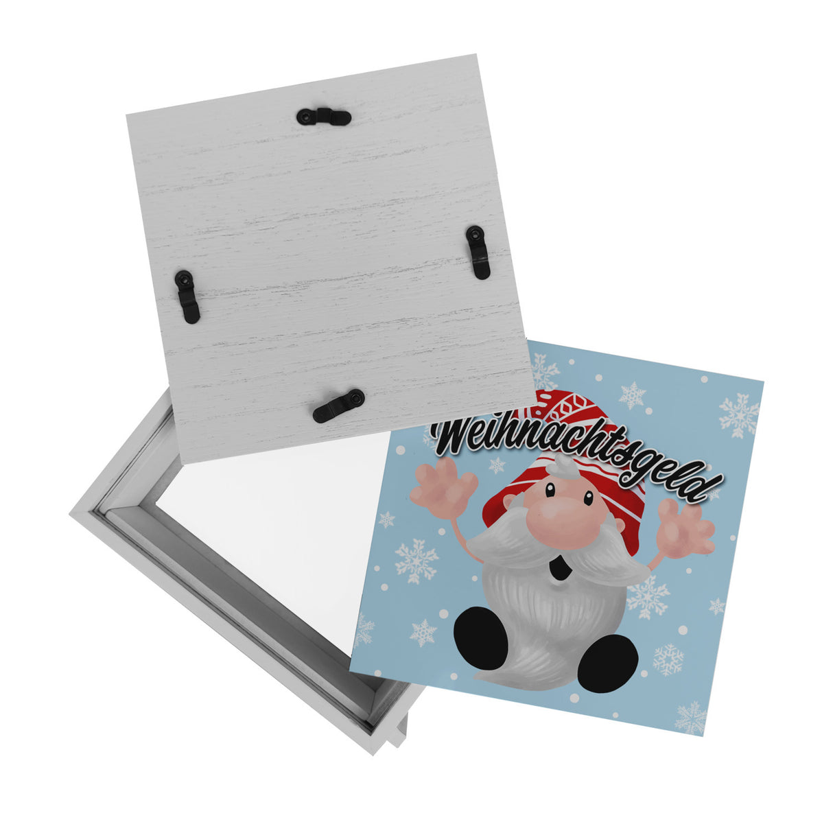 Weihnachtsgeld mit kleinem Wichtel Spardose
