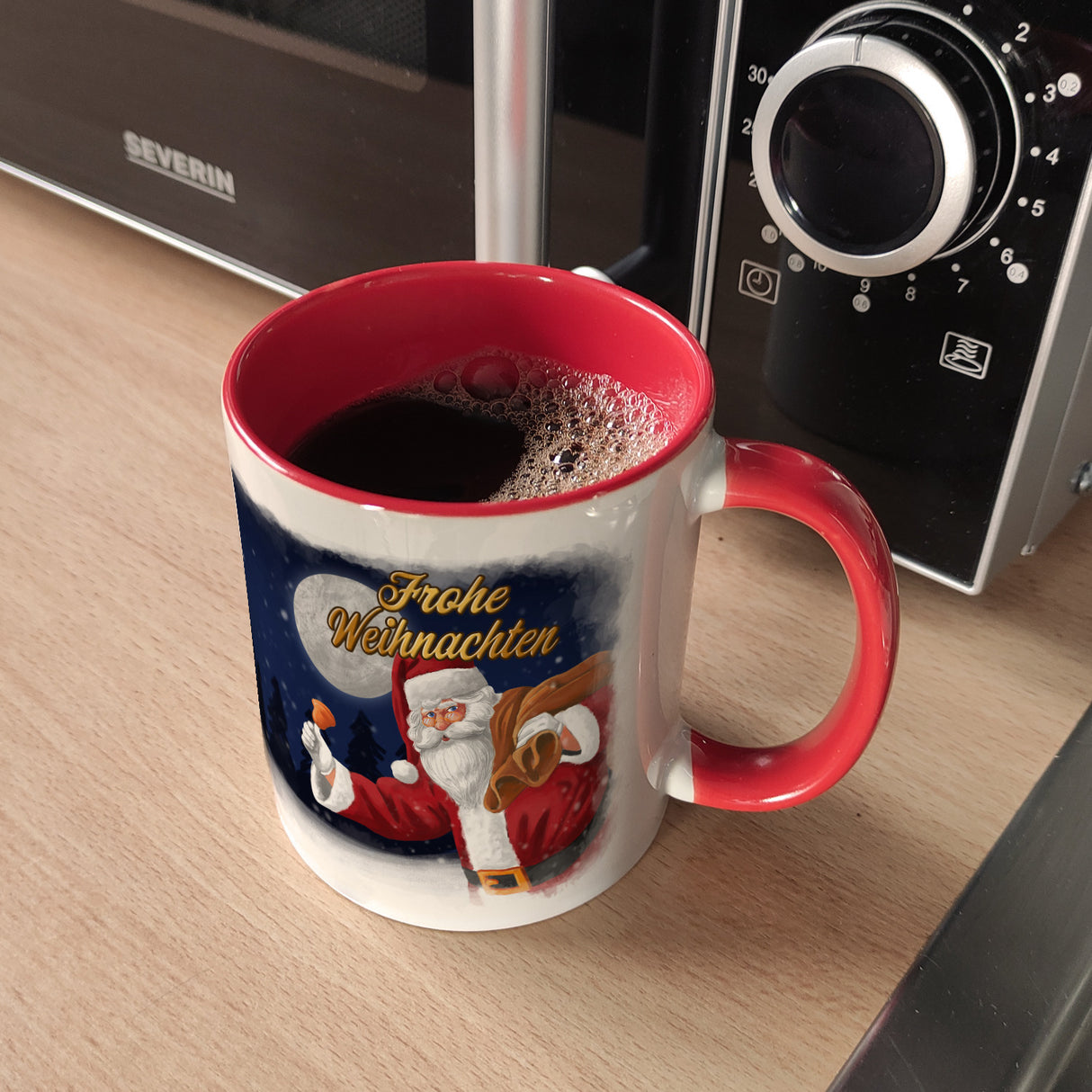 Frohe Weihnachten mit Weihnachtsmann Kaffeebecher