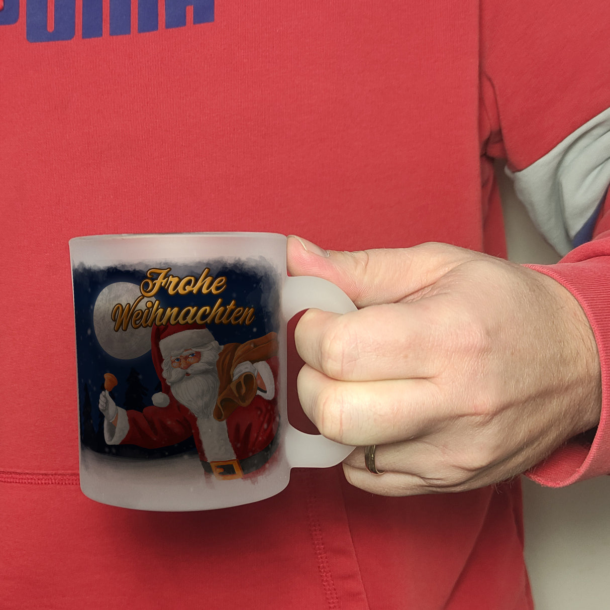 Frohe Weihnachten mit Weihnachtsmann Kaffeebecher
