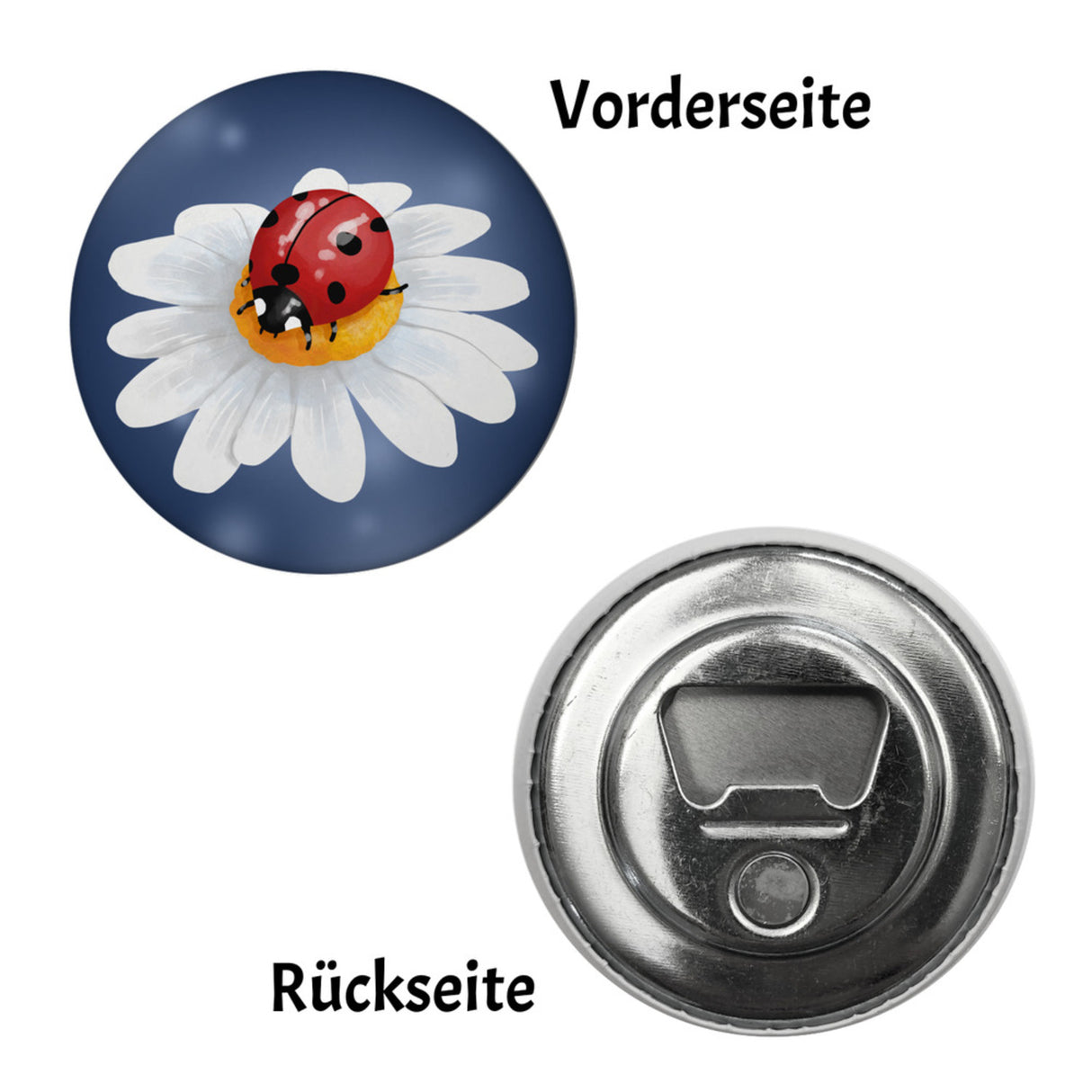 Kleeblatt Glücksbringer Magnet rund