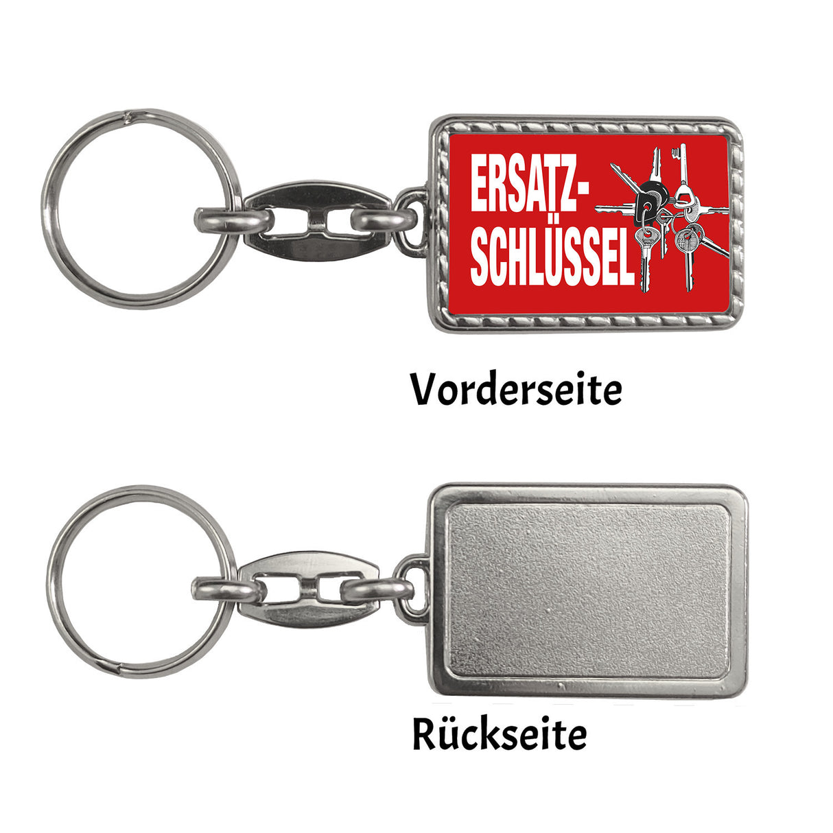 Ersatzschlüssel Schlüsselanhänger mit Schlüsselbund-Motiv