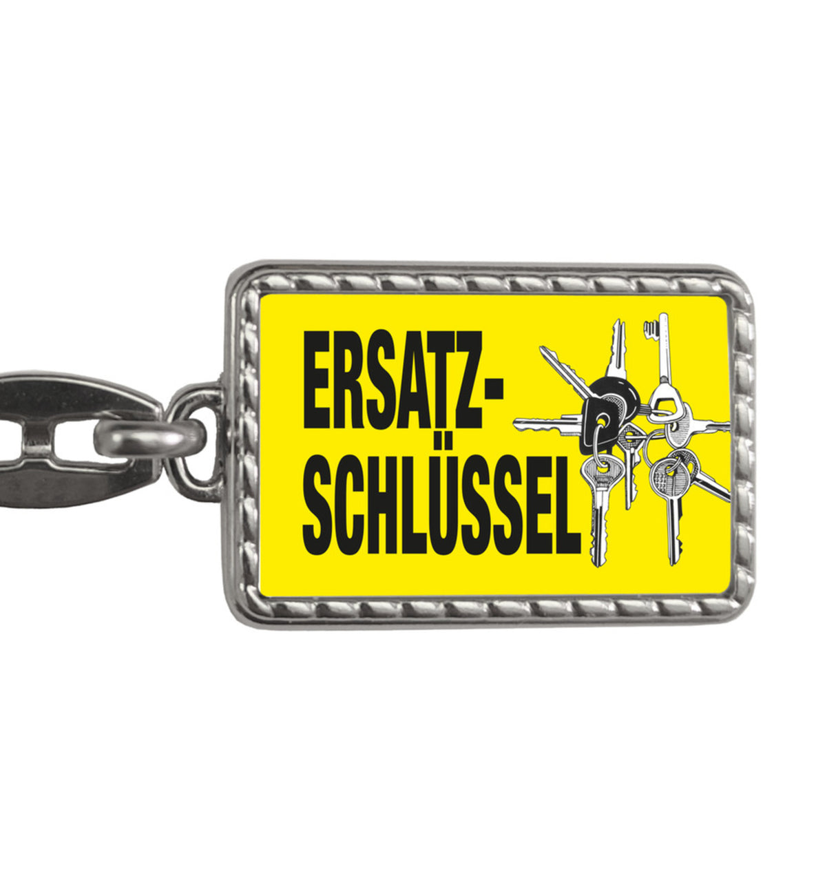Ersatzschlüssel Schlüsselanhänger mit Schlüsselbund-Motiv