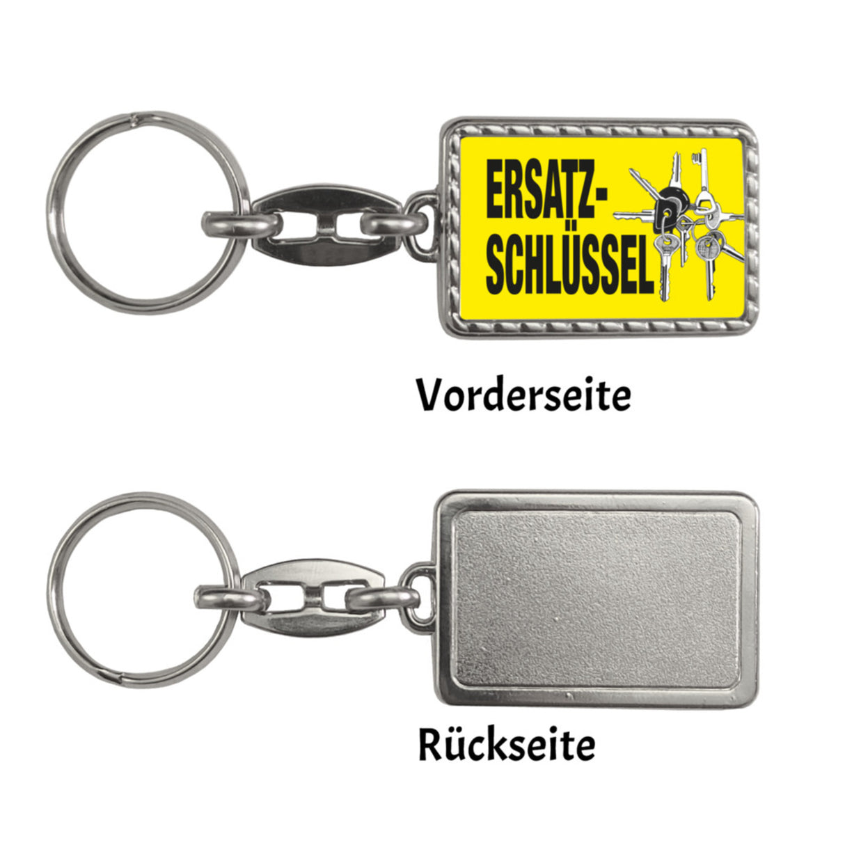 Ersatzschlüssel Schlüsselanhänger mit Schlüsselbund-Motiv