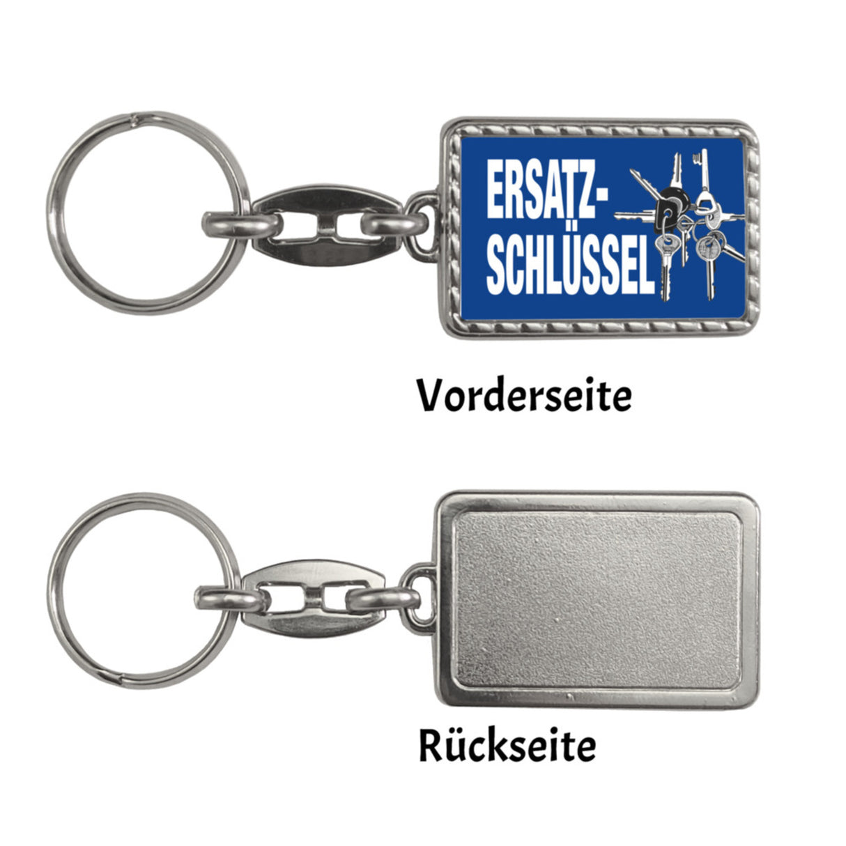 Ersatzschlüssel Schlüsselanhänger mit Schlüsselbund-Motiv