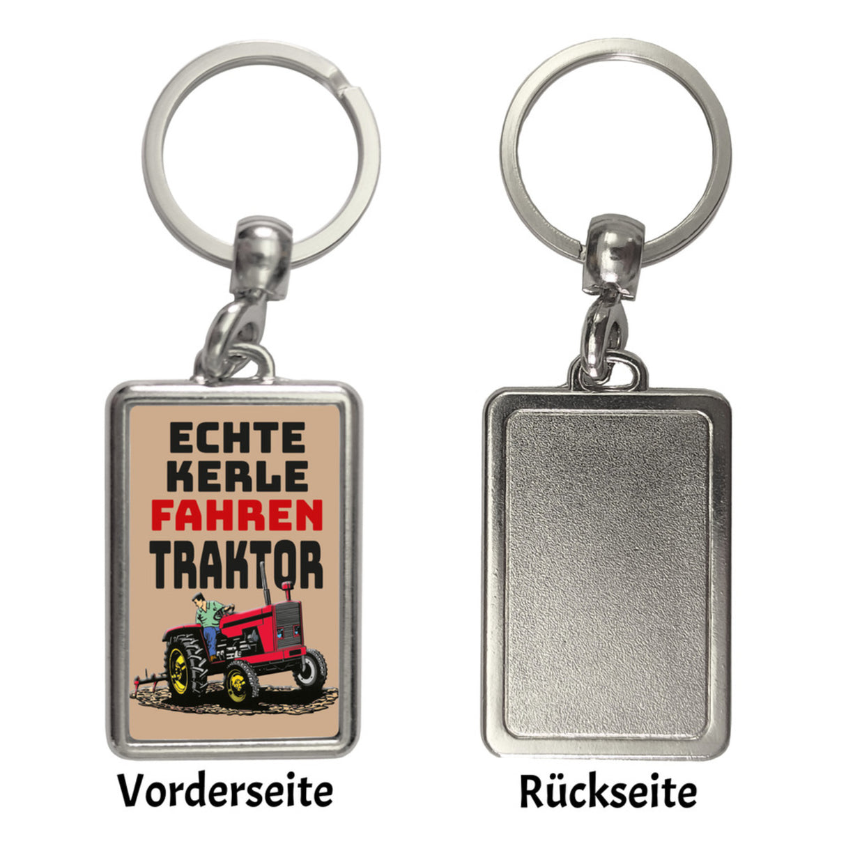 Echte Kerle fahren Traktor Schlüsselanhänger