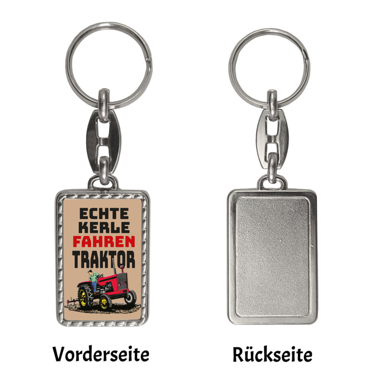 Echte Kerle fahren Traktor Schlüsselanhänger
