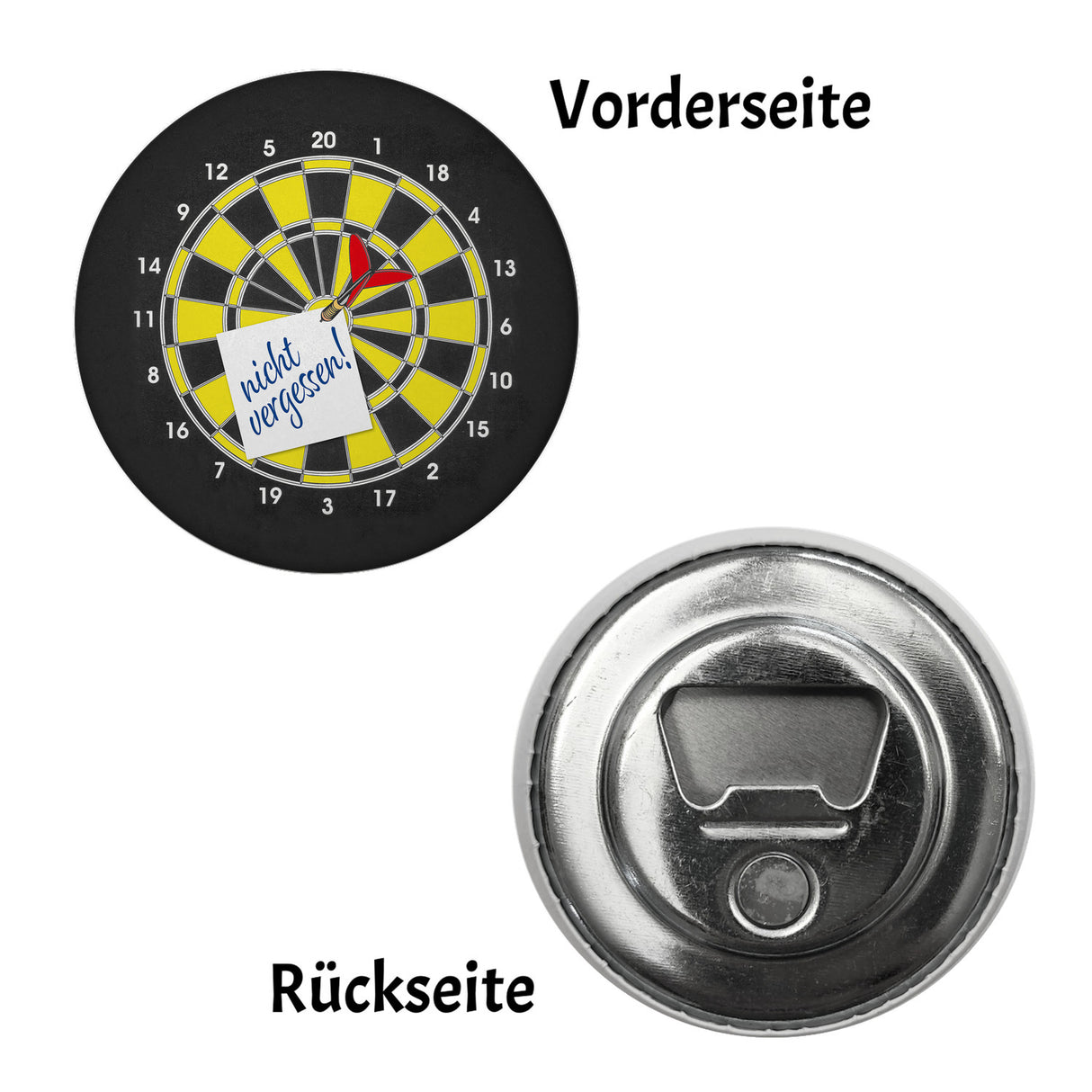 Nicht vergessen Reminder Magnet in Dartscheiben-Optik