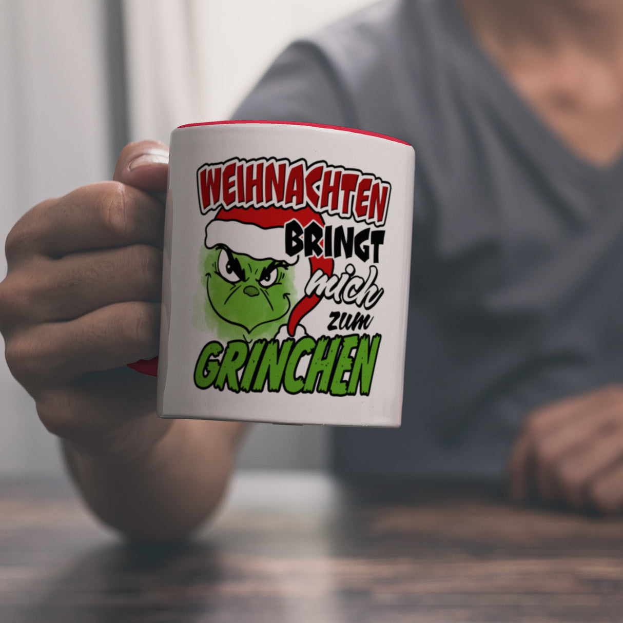 Weihnachten bringt mich zum grinchen Kaffeebecher