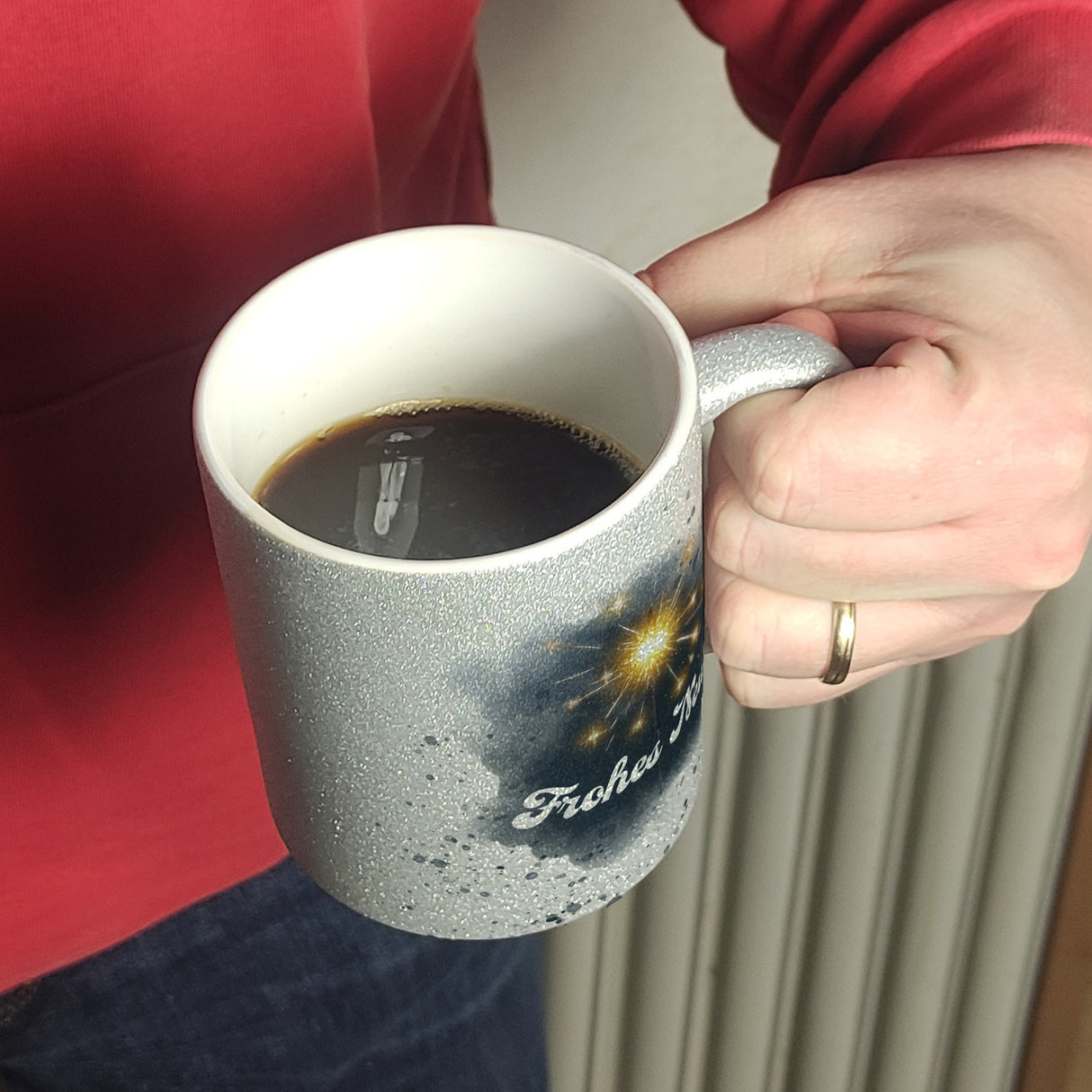 Feuerwerk Frohes Neues Silvester Kaffeebecher