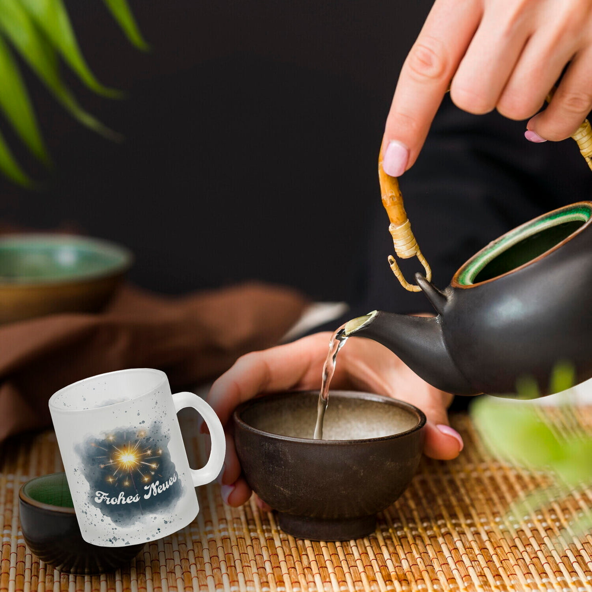 Feuerwerk Frohes Neues Silvester Kaffeebecher