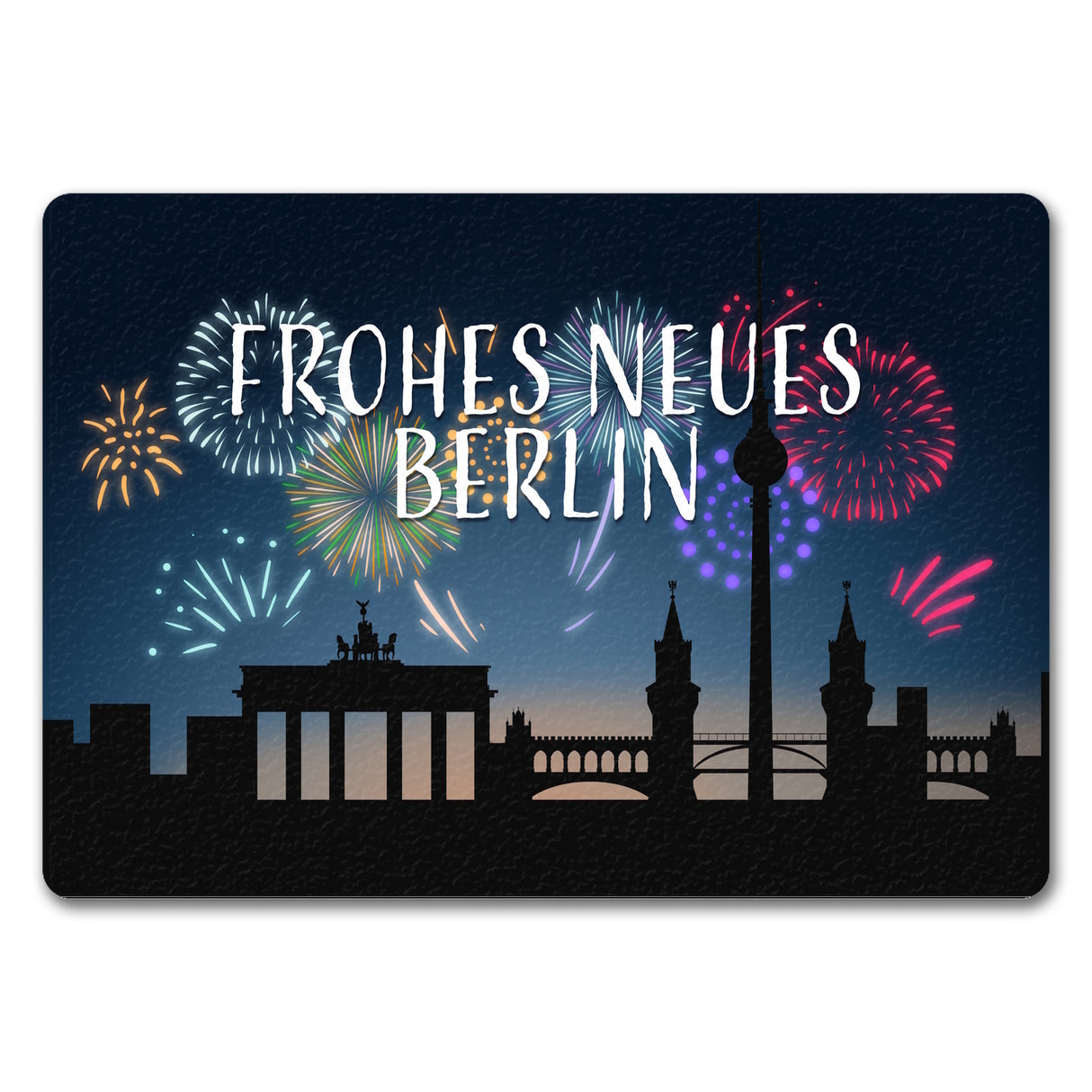 Frohes Neues Berlin Fußmatte