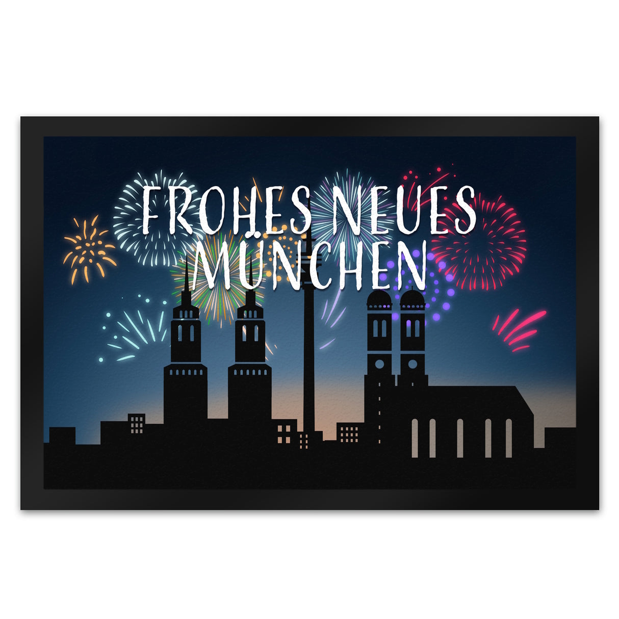 Frohes Neues München Fußmatte