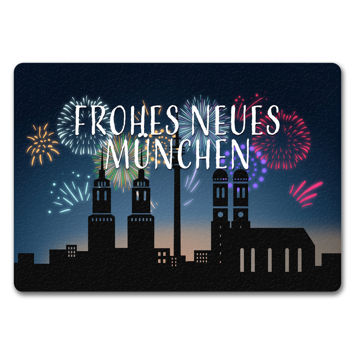Frohes Neues München Fußmatte