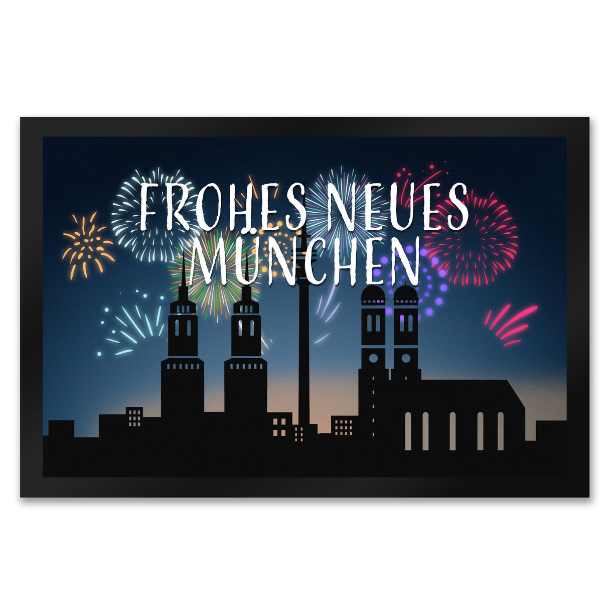 Frohes Neues München Fußmatte