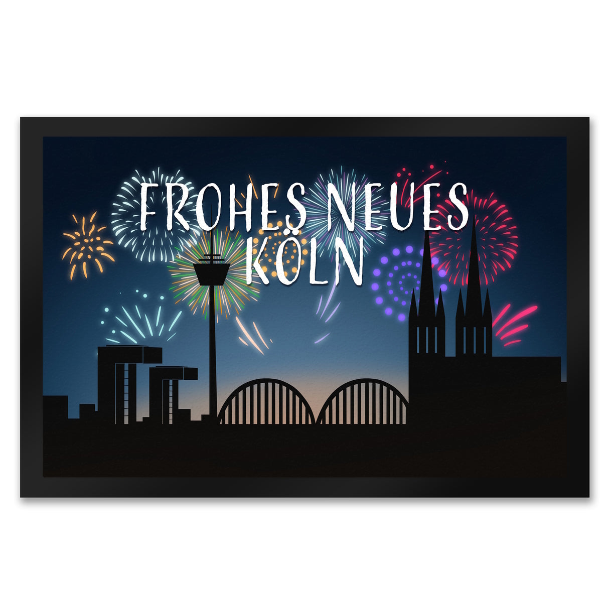 Frohes Neues Köln Fußmatte in 35x50 cm
