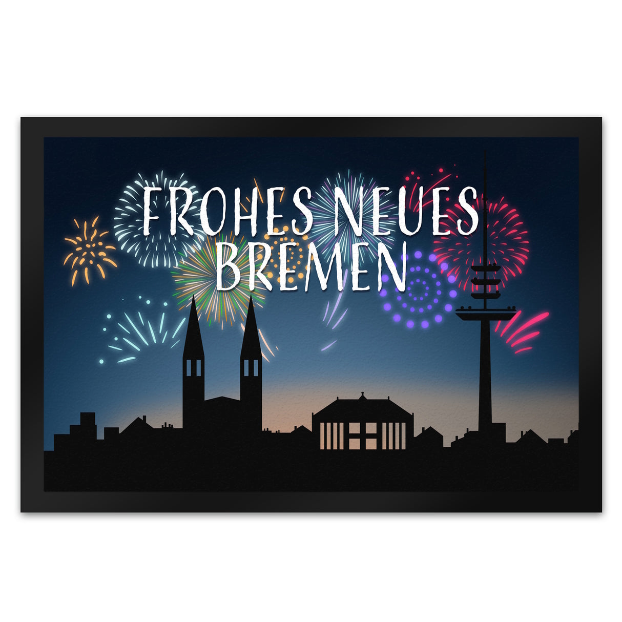 Frohes Neues Bremen Fußmatte in 35x50 cm