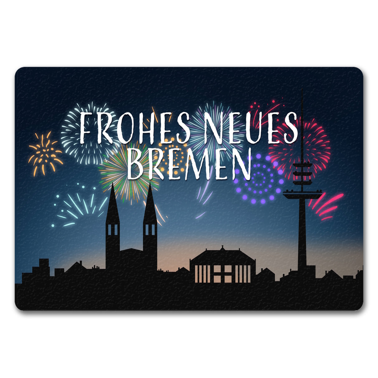Frohes Neues Bremen Fußmatte in 35x50 cm