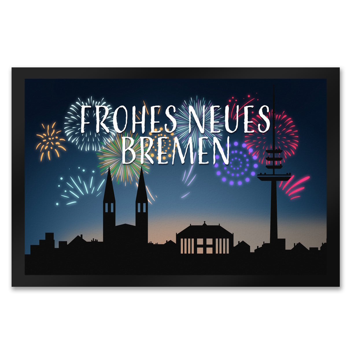 Frohes Neues Bremen Fußmatte in 35x50 cm