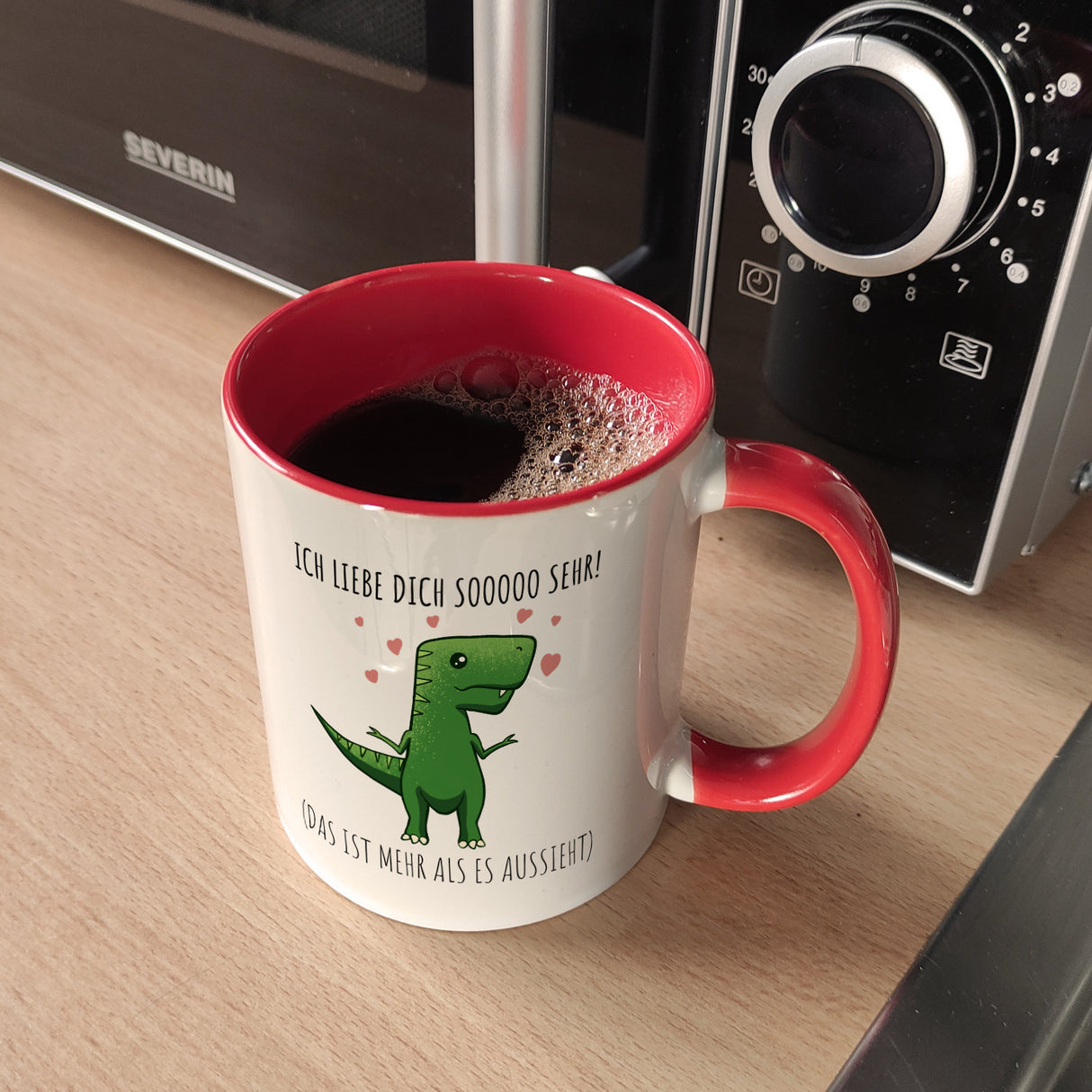Ich liebe dich sooo sehr! T-Rex Dinosaurier Kaffeebecher