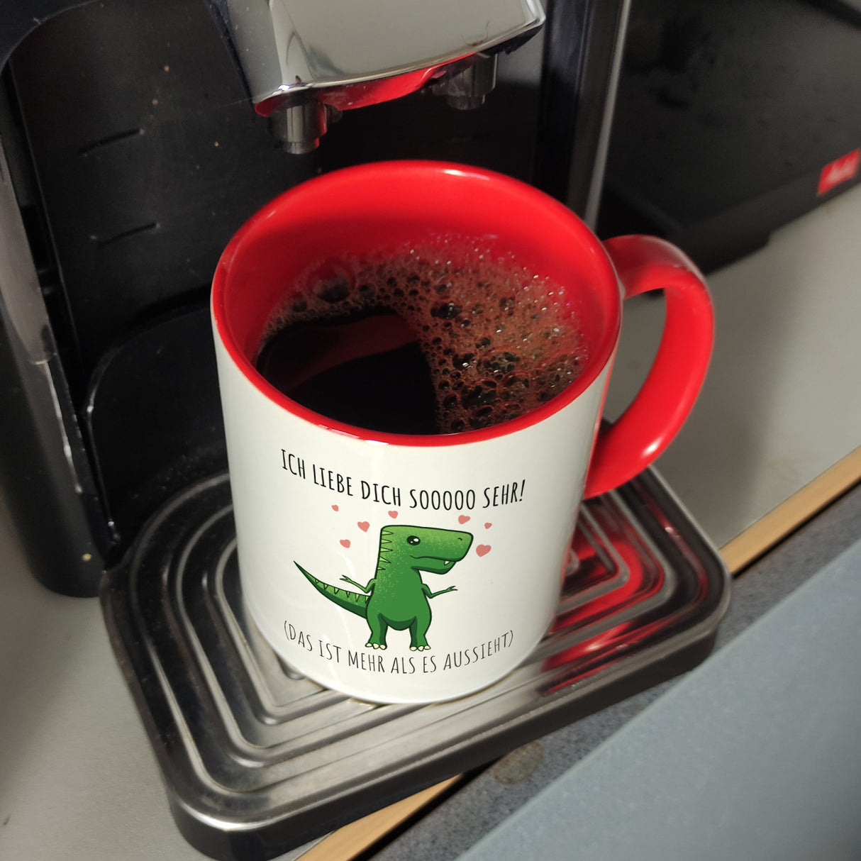 Ich liebe dich sooo sehr! T-Rex Dinosaurier Kaffeebecher