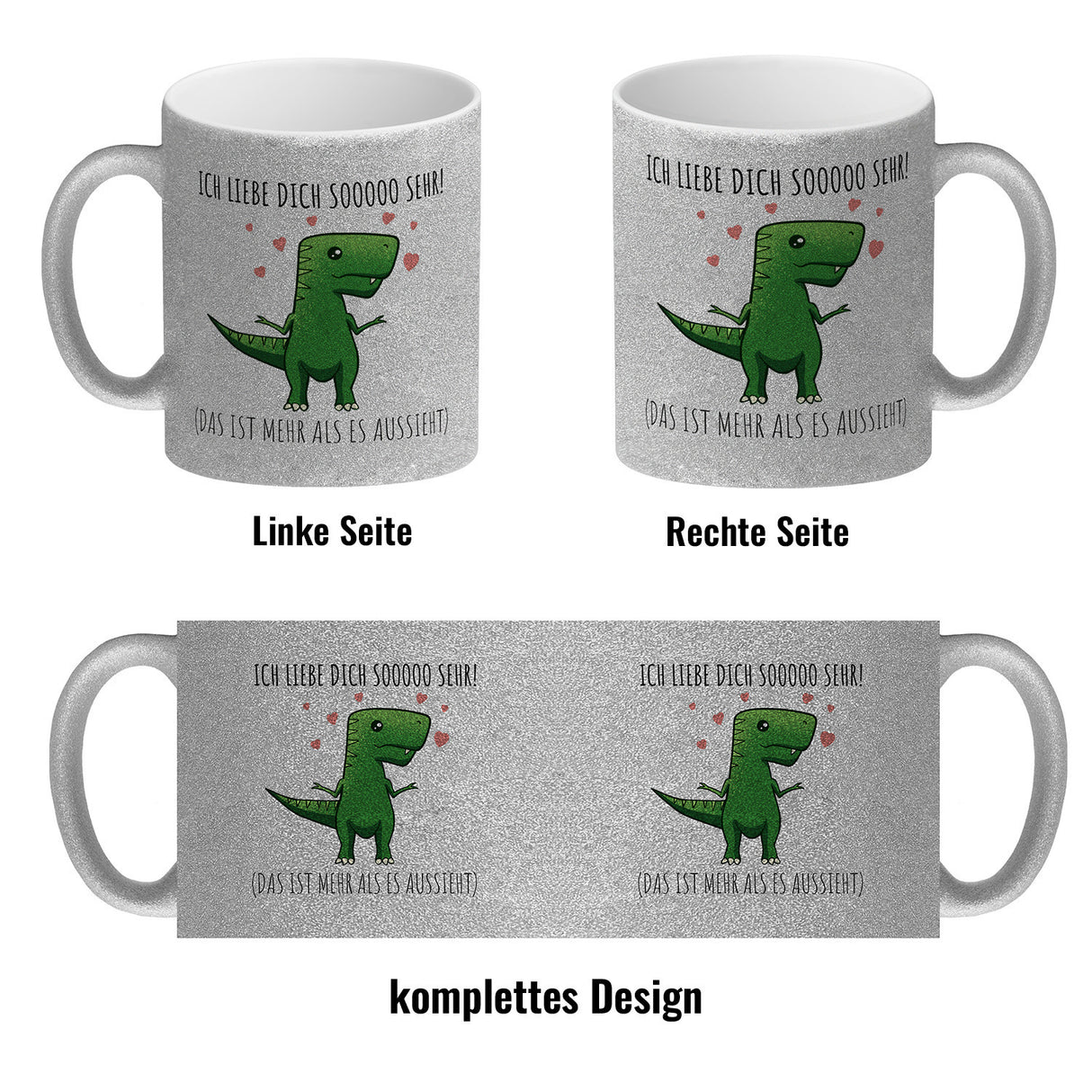 Ich liebe dich sooo sehr! T-Rex Dinosaurier Kaffeebecher