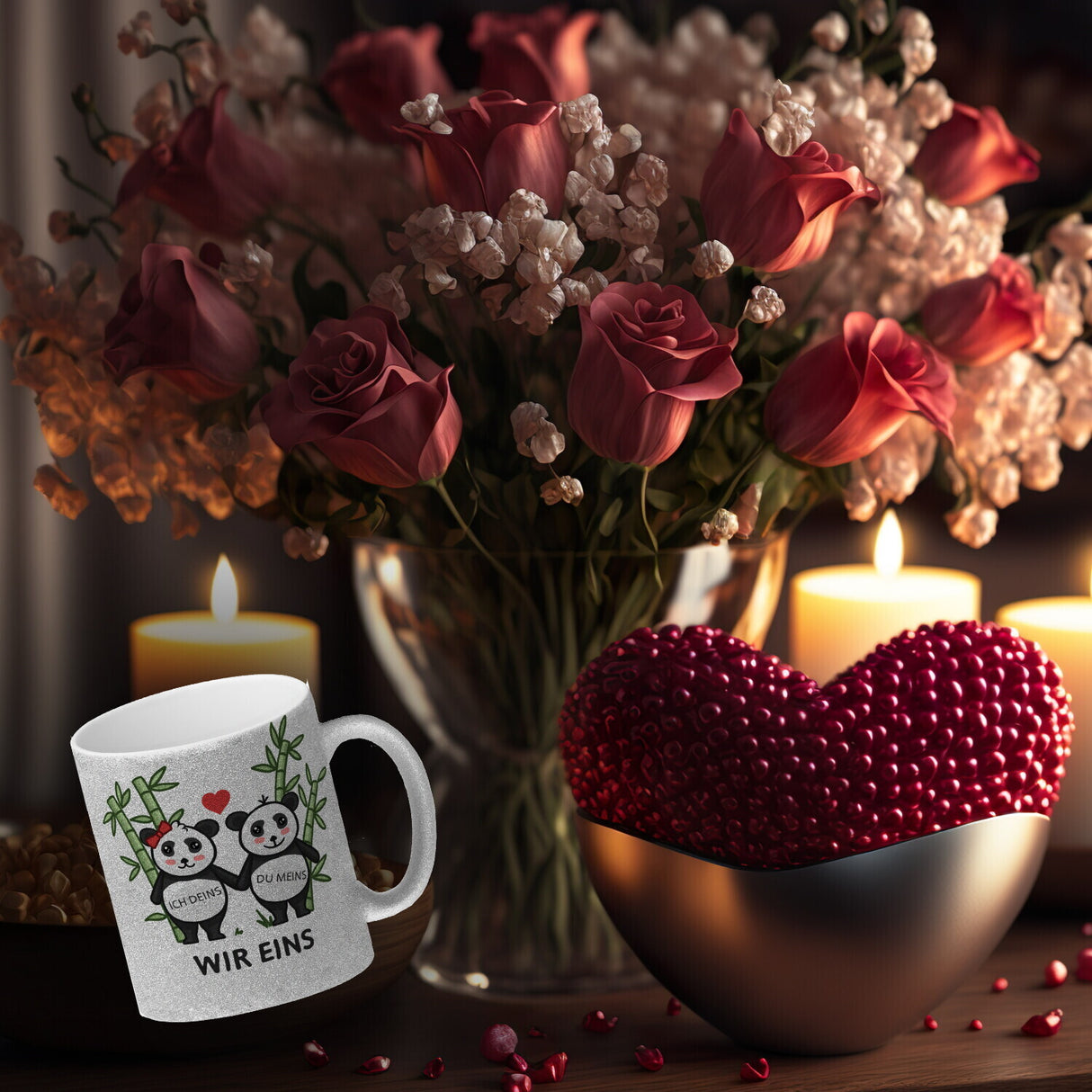 Ich Deins du meins Wir eins Pandabären Kaffeebecher
