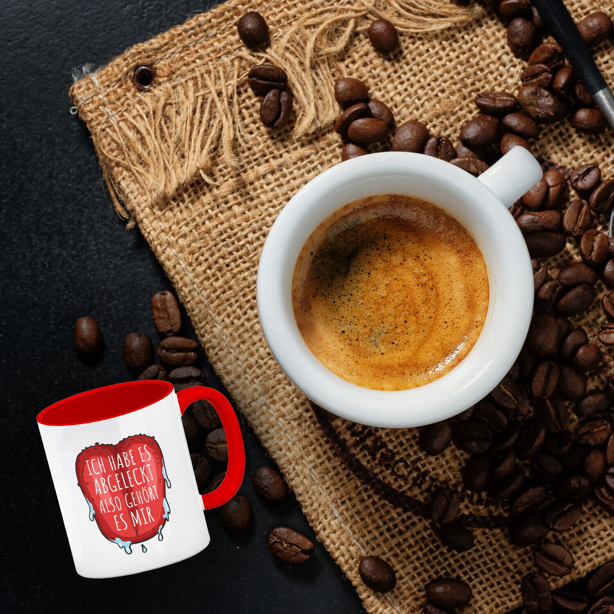 Ich habe es abgeleckt also gehört es mir Kaffeebecher