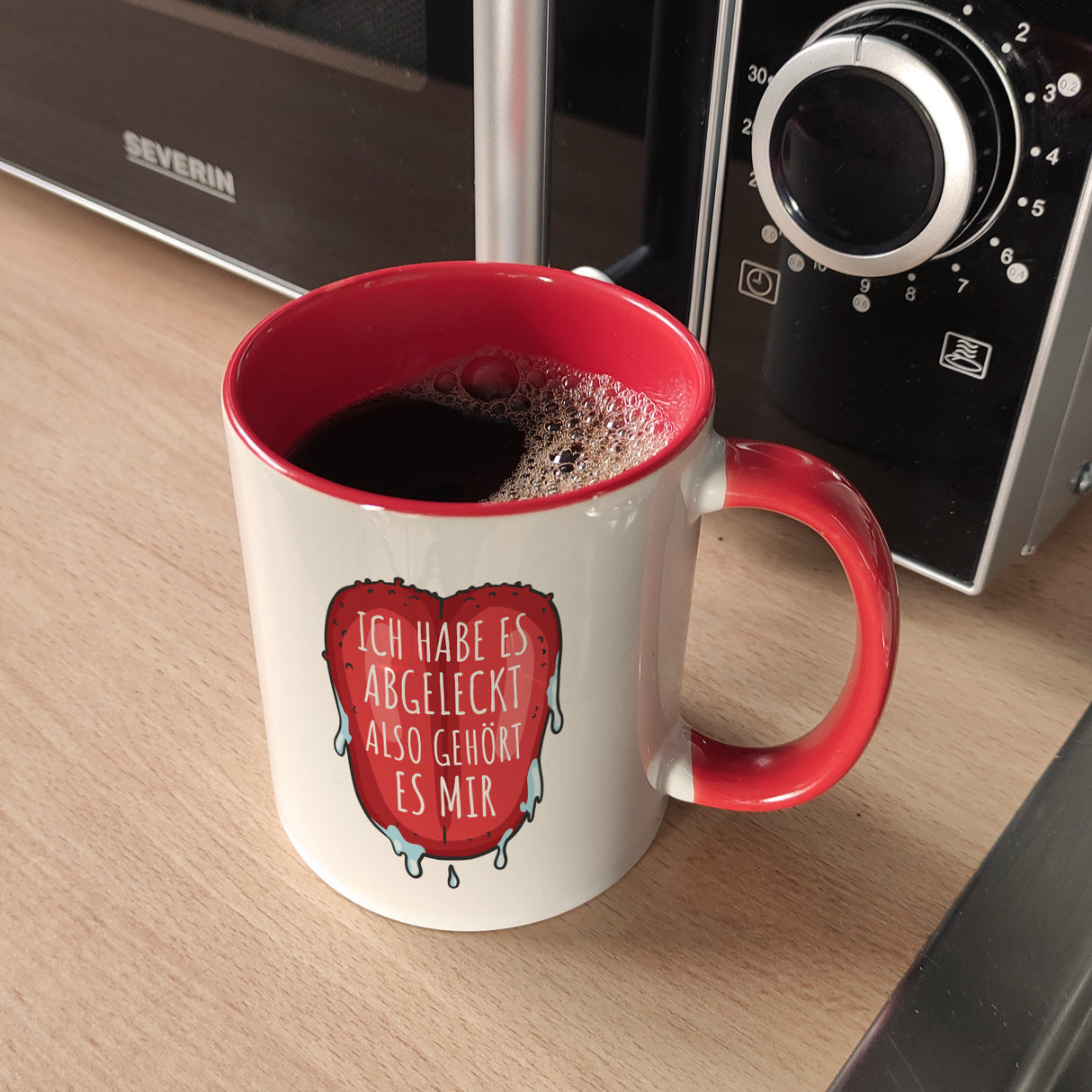 Ich habe es abgeleckt also gehört es mir Kaffeebecher