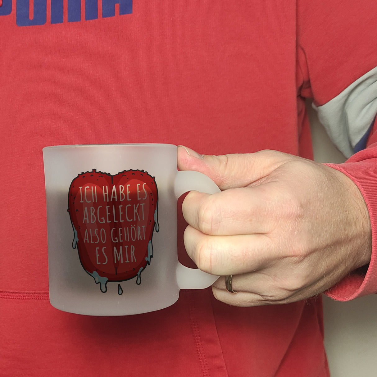 Ich habe es abgeleckt also gehört es mir Kaffeebecher