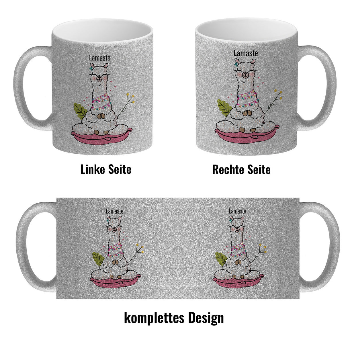Lamaste Lama-Kaffeebecher mit Alpaka-Motiv