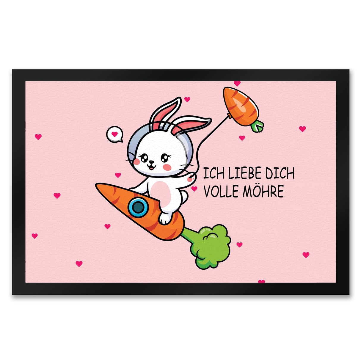 Ich liebe dich volle Möhre Fußmatte in 35x50 cm