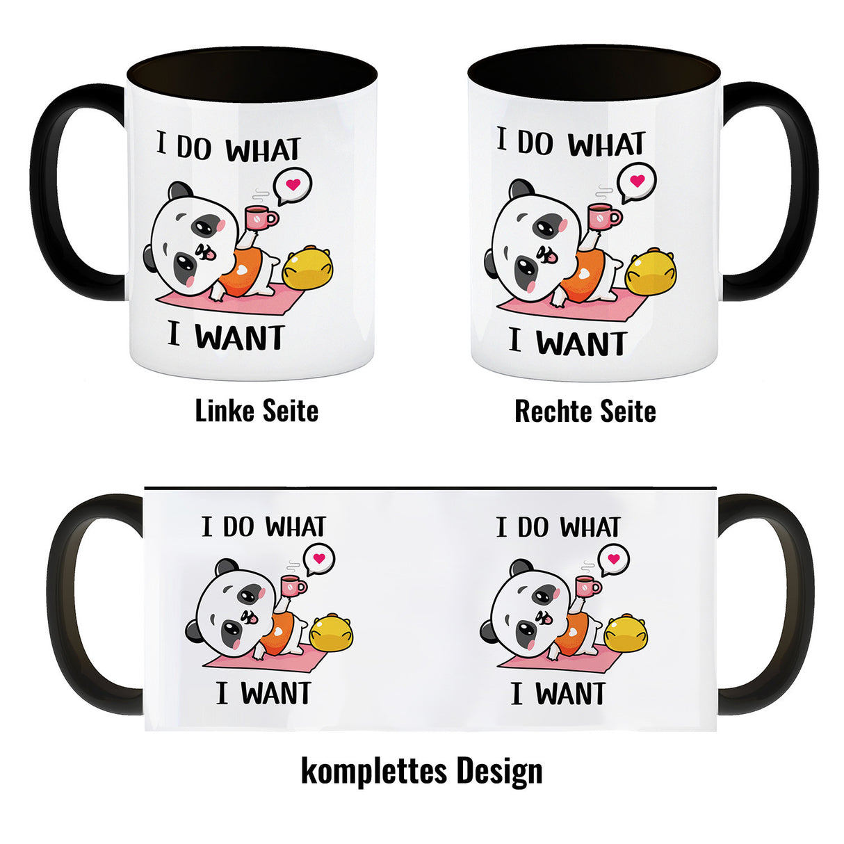 I do what I want Panda Kaffeebecher