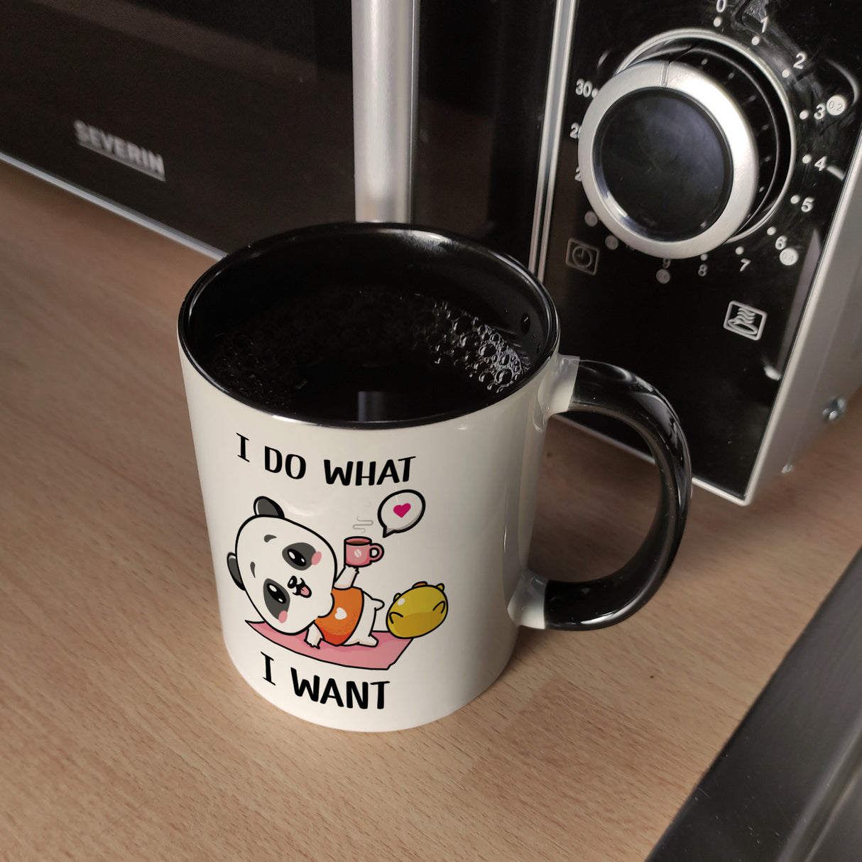 I do what I want Panda Kaffeebecher
