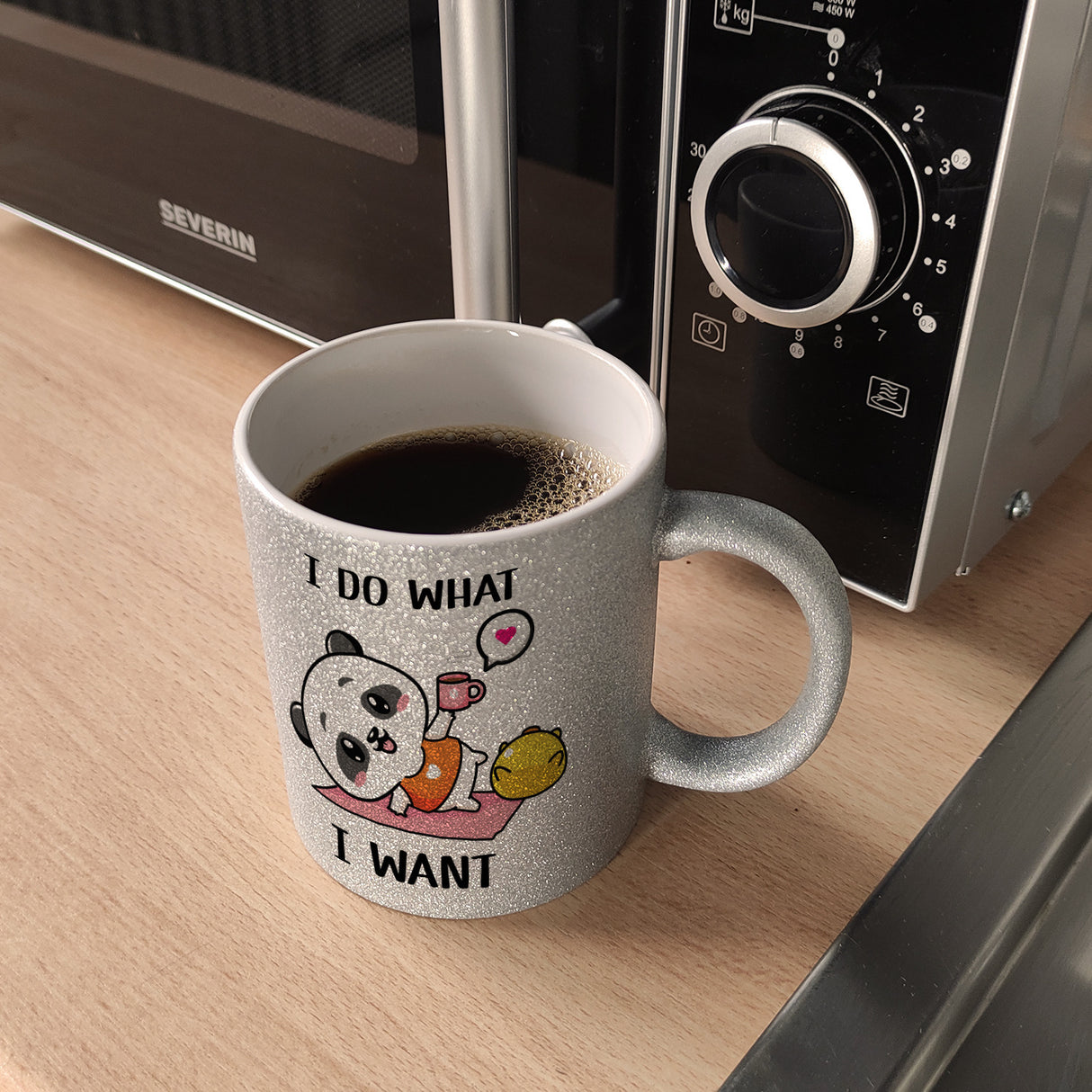 I do what I want Panda Kaffeebecher