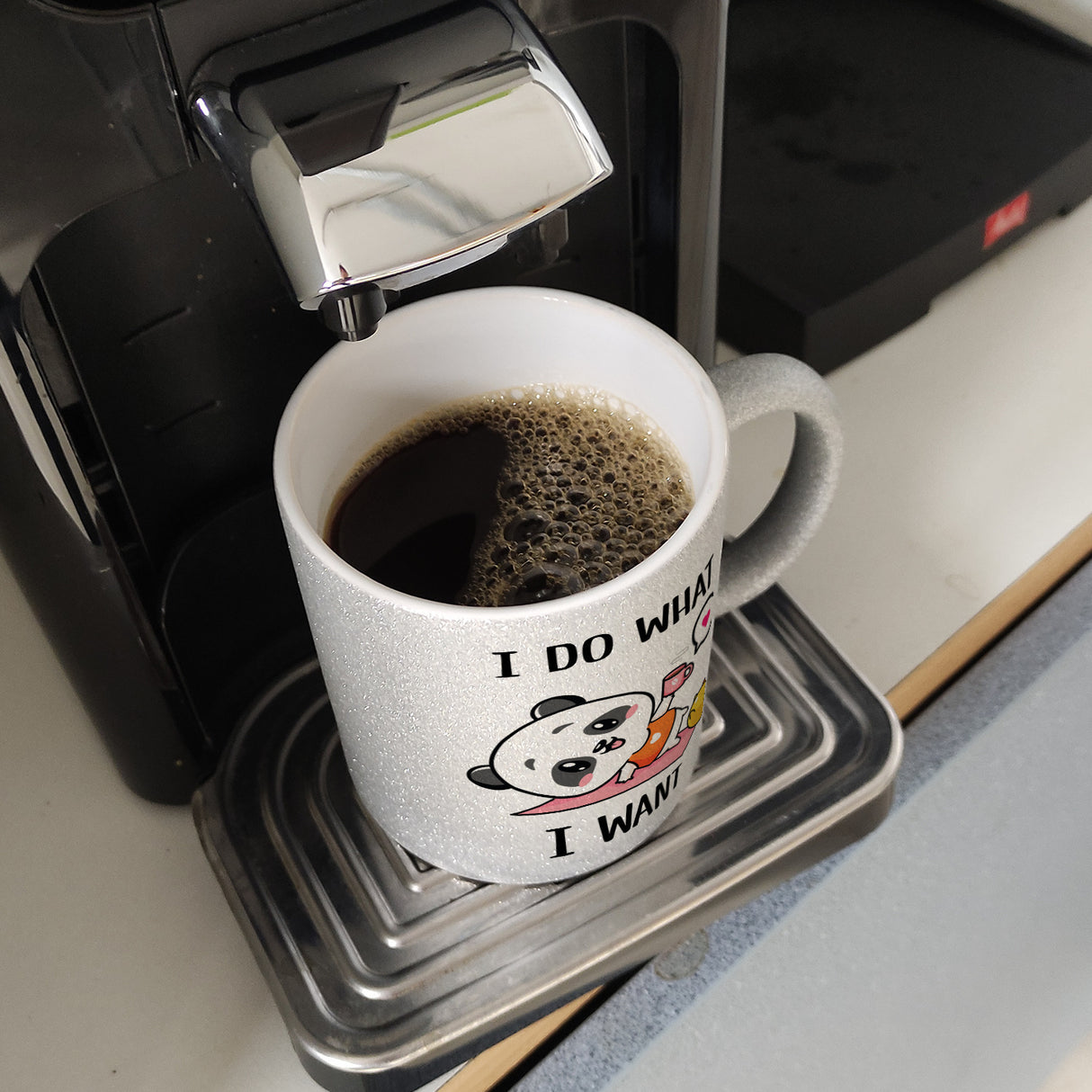 I do what I want Panda Kaffeebecher